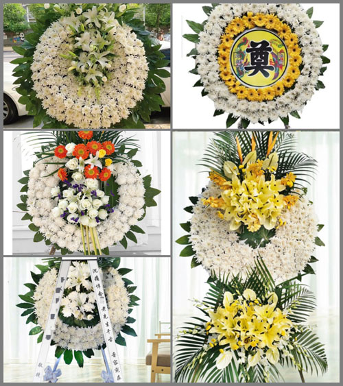 四川成都彭州市天彭镇谢家社区花圈速递